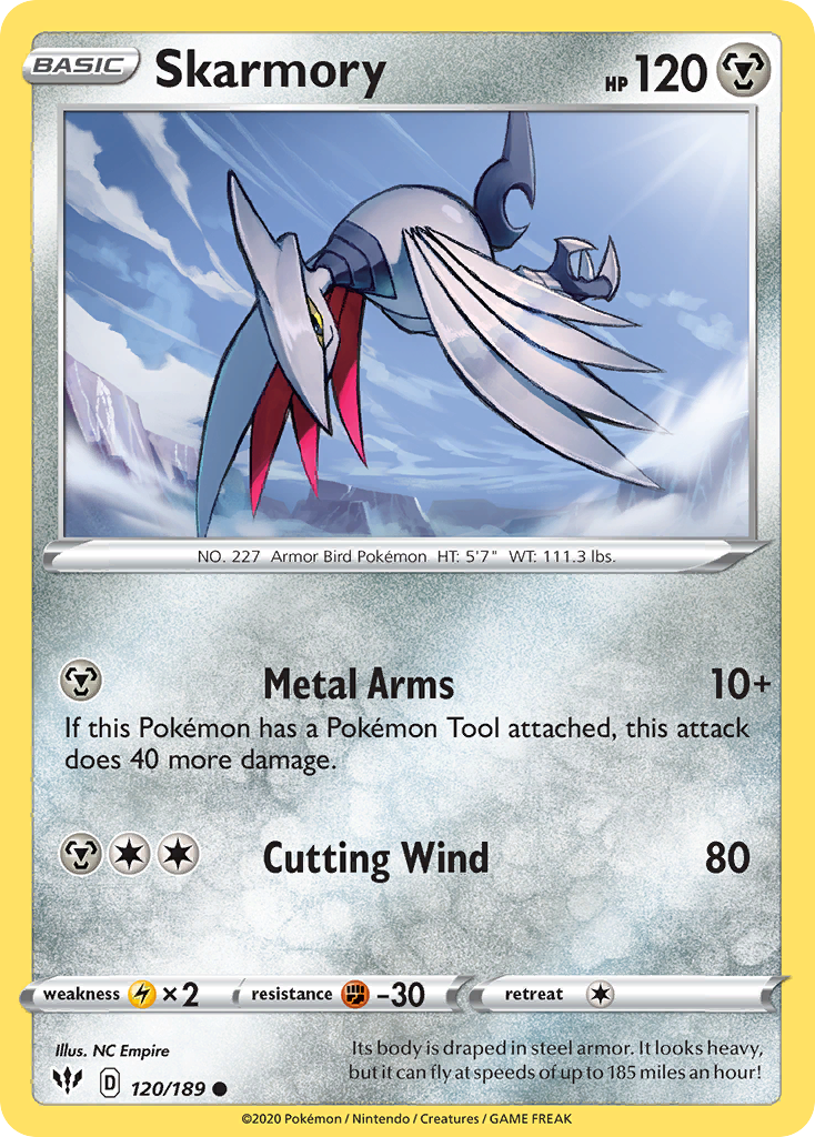 Skarmory (120/189) [Sword & Shield: Darkness Ablaze] - Destination Retro