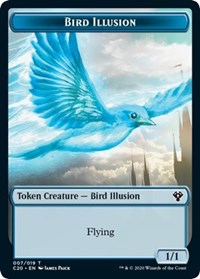 Bird Illusion // Beast (011) Double-sided Token [Commander 2020 Tokens] - Destination Retro