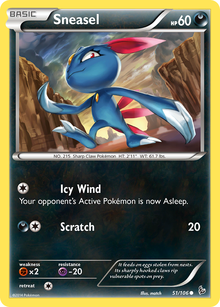 Sneasel (51/106) [XY: Flashfire] - Destination Retro