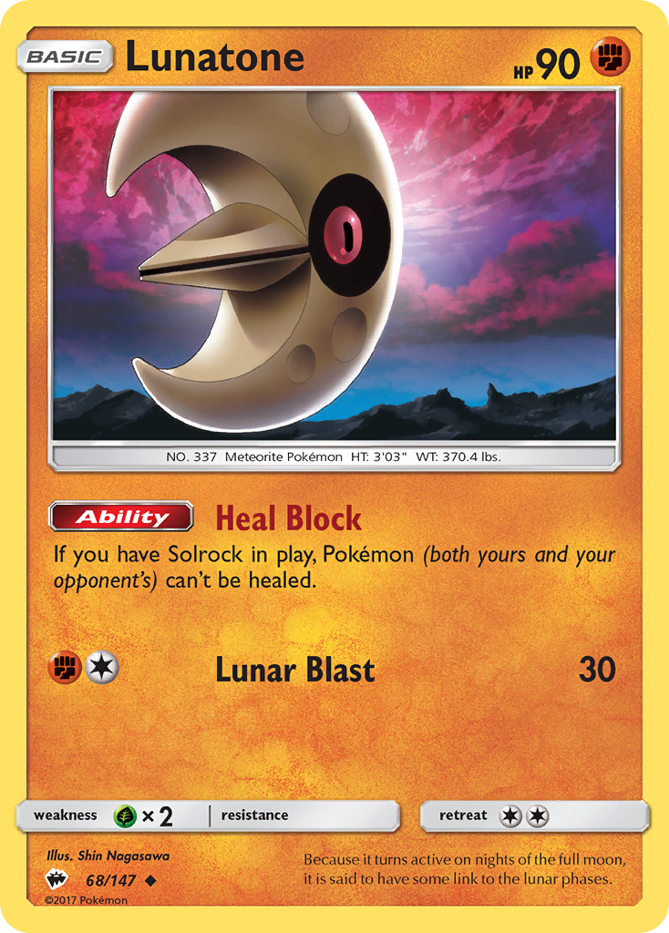 Lunatone (68/147) [Sun & Moon: Burning Shadows] - Destination Retro
