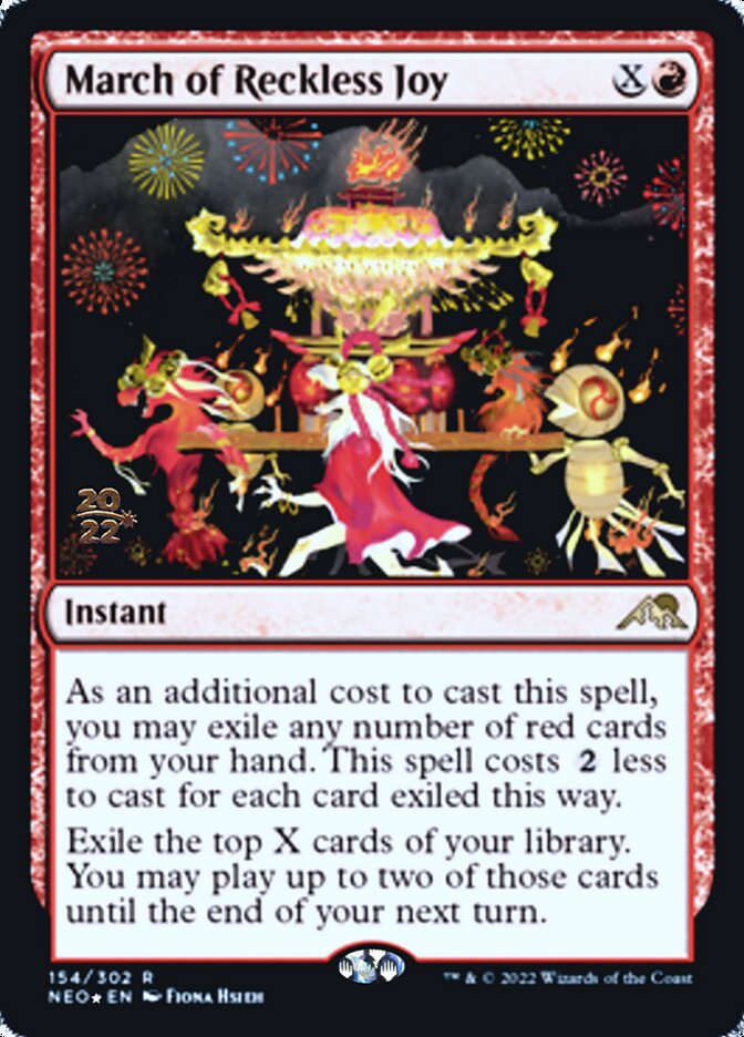 March of Reckless Joy [Kamigawa: Neon Dynasty Prerelease Promos] - Destination Retro