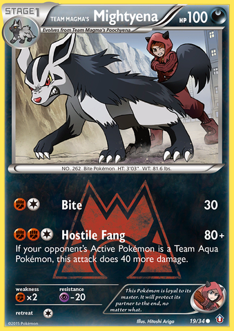 Team Magma's Mightyena (19/34) [XY: Double Crisis] - Destination Retro