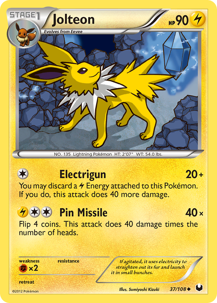 Jolteon (37/108) [Black & White: Dark Explorers] - Destination Retro