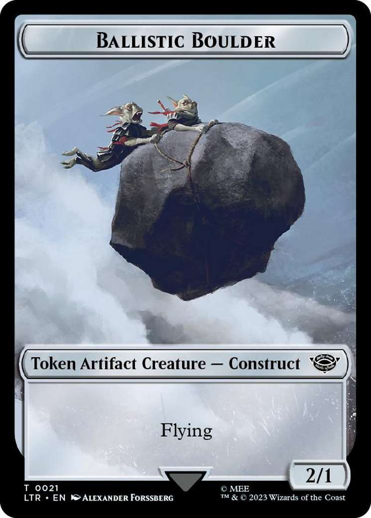 Ballistic Boulder // Food (0022) Double-Sided Token (Surge Foil) [The Lord of the Rings: Tales of Middle-Earth Tokens] - Destination Retro