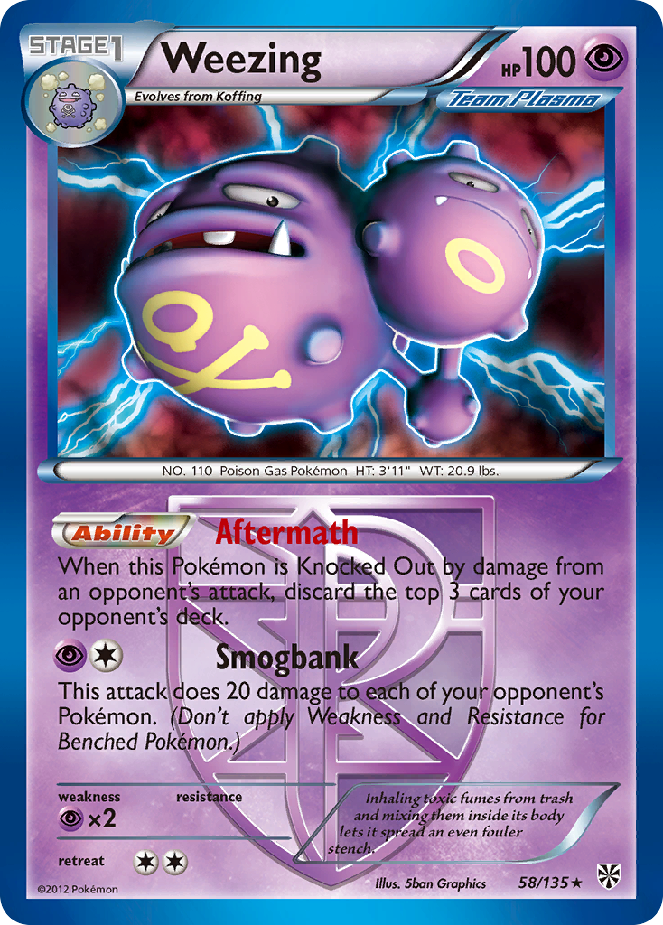 Weezing (58/135) [Black & White: Plasma Storm] - Destination Retro