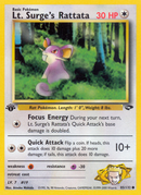 Lt. Surge's Rattata (85/132) [Gym Challenge 1st Edition] - Destination Retro