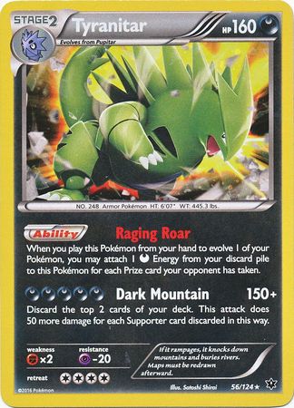 Tyranitar (56/124) (Cosmos Holo) [XY: Fates Collide] - Destination Retro