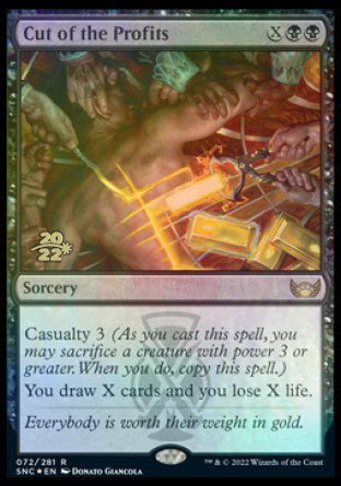 Cut of the Profits [Streets of New Capenna Prerelease Promos] - Destination Retro
