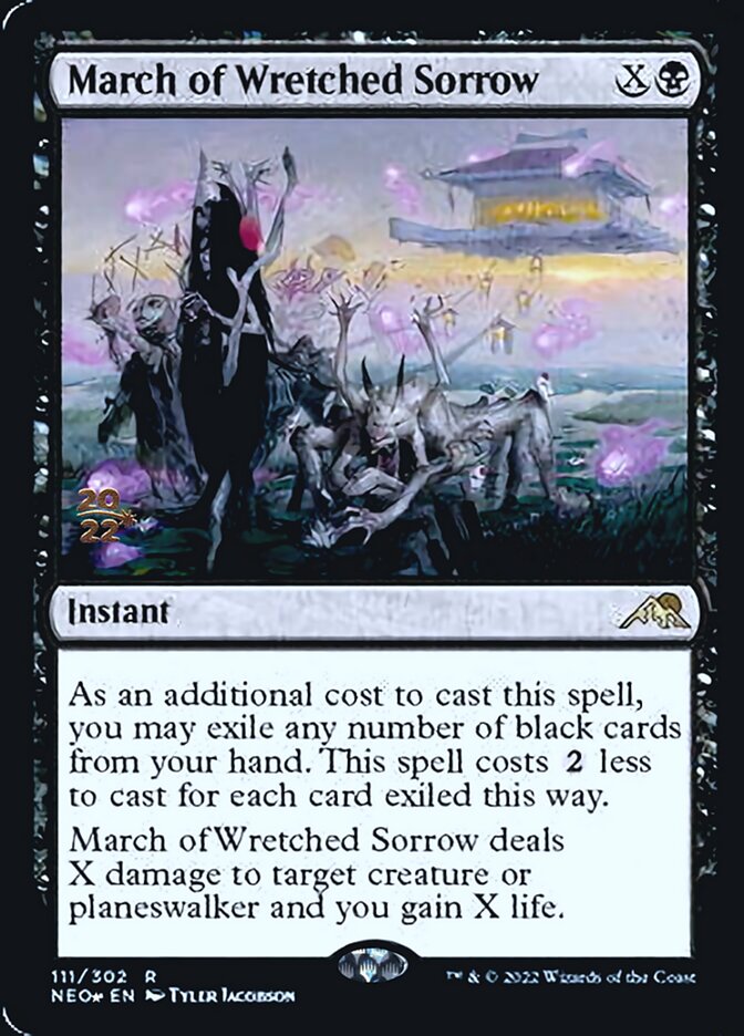 March of Wretched Sorrow [Kamigawa: Neon Dynasty Prerelease Promos] - Destination Retro
