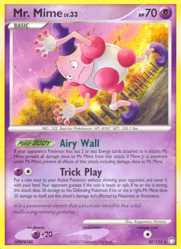 Mr. Mime (30/123) [Diamond & Pearl: Mysterious Treasures] - Destination Retro