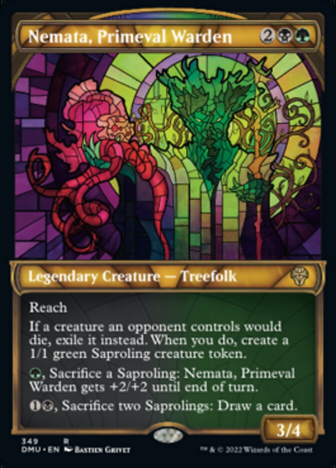 Nemata, Primeval Warden (Showcase Textured) [Dominaria United] - Destination Retro