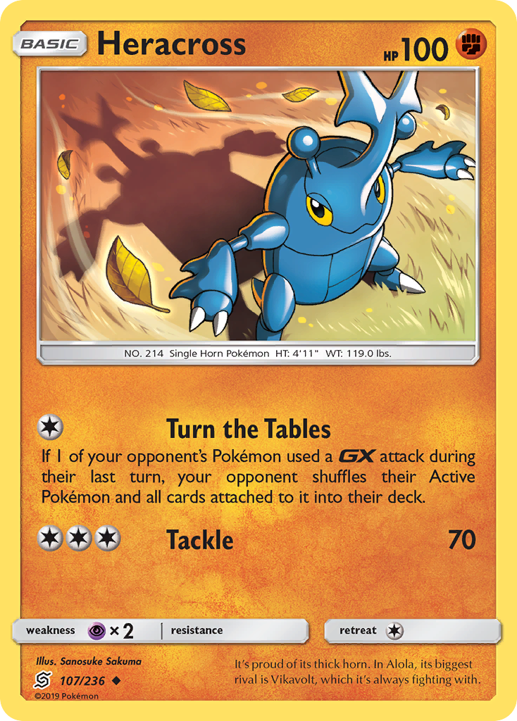 Heracross (107/236) [Sun & Moon: Unified Minds] - Destination Retro