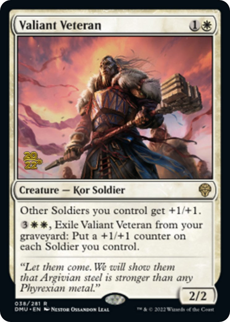 Valiant Veteran [Dominaria United Prerelease Promos] - Destination Retro