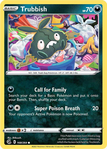 Trubbish (168/264) [Sword & Shield: Fusion Strike] - Destination Retro