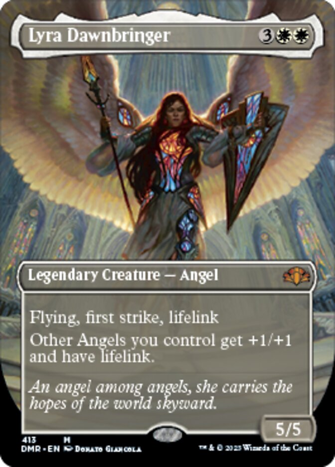 Lyra Dawnbringer (Borderless Alternate Art) [Dominaria Remastered] - Destination Retro