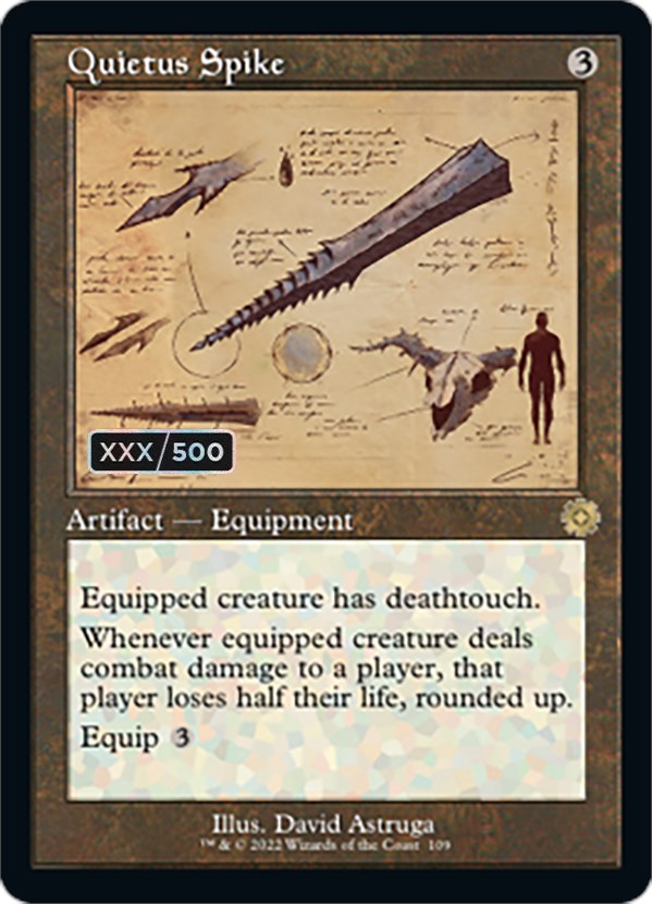 Quietus Spike (Retro Schematic) (Serial Numbered) [The Brothers' War Retro Artifacts] - Destination Retro