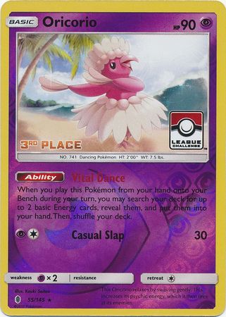 Oricorio (55/145) (League Promo 3rd Place) [Sun & Moon: Guardians Rising] - Destination Retro