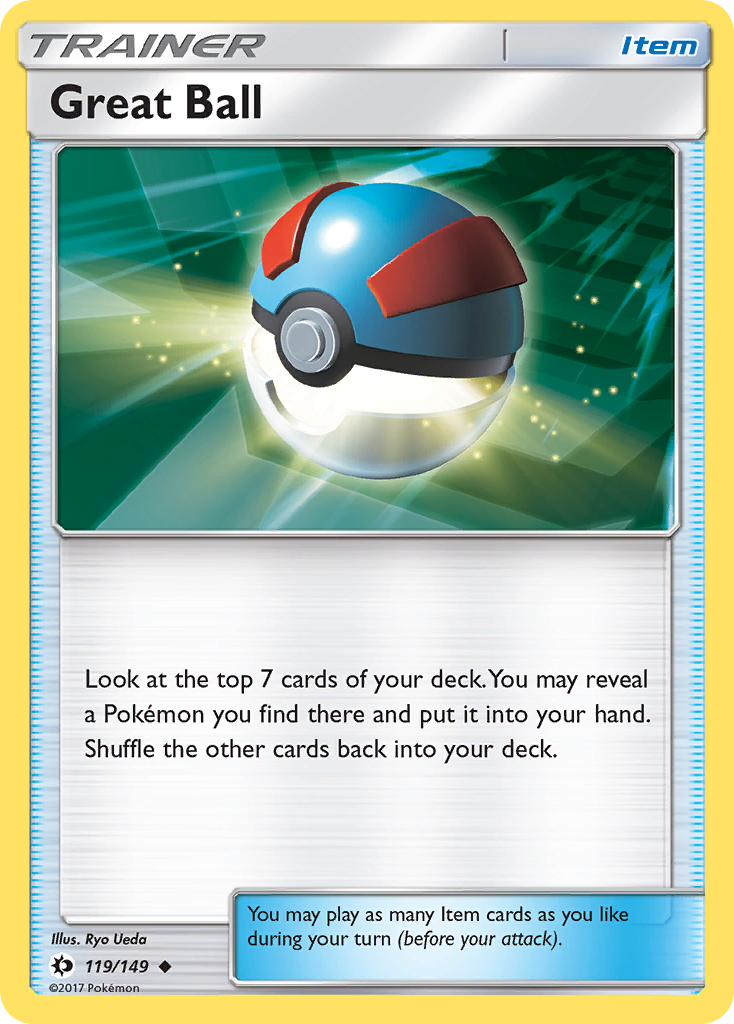 Great Ball (119/149) [Sun & Moon: Base Set] - Destination Retro