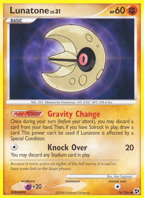 Lunatone (76/106) [Diamond & Pearl: Great Encounters] - Destination Retro