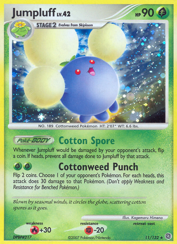 Jumpluff (11/132) [Diamond & Pearl: Secret Wonders] - Destination Retro