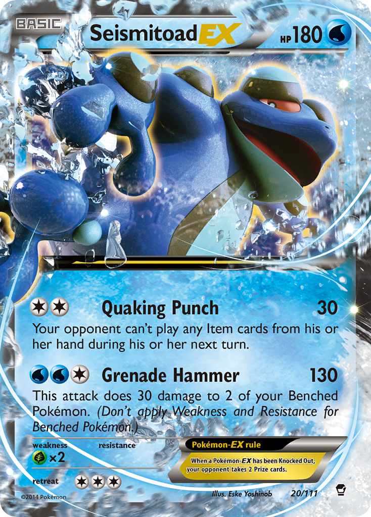Seismitoad EX (20/111) [XY: Furious Fists] - Destination Retro
