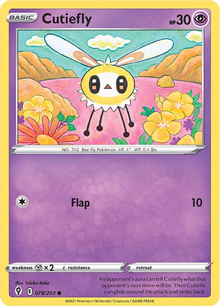 Cutiefly (078/203) [Sword & Shield: Evolving Skies] - Destination Retro