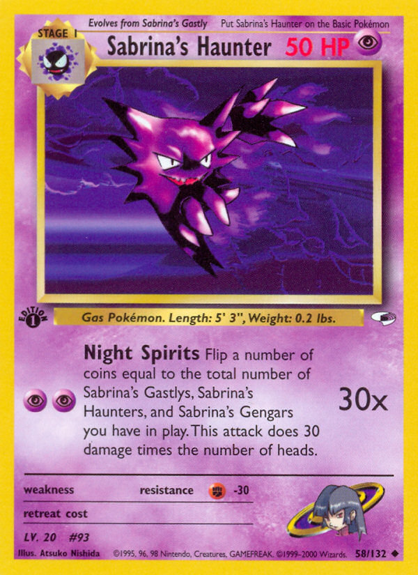 Sabrina's Haunter (58/132) [Gym Heroes 1st Edition] - Destination Retro