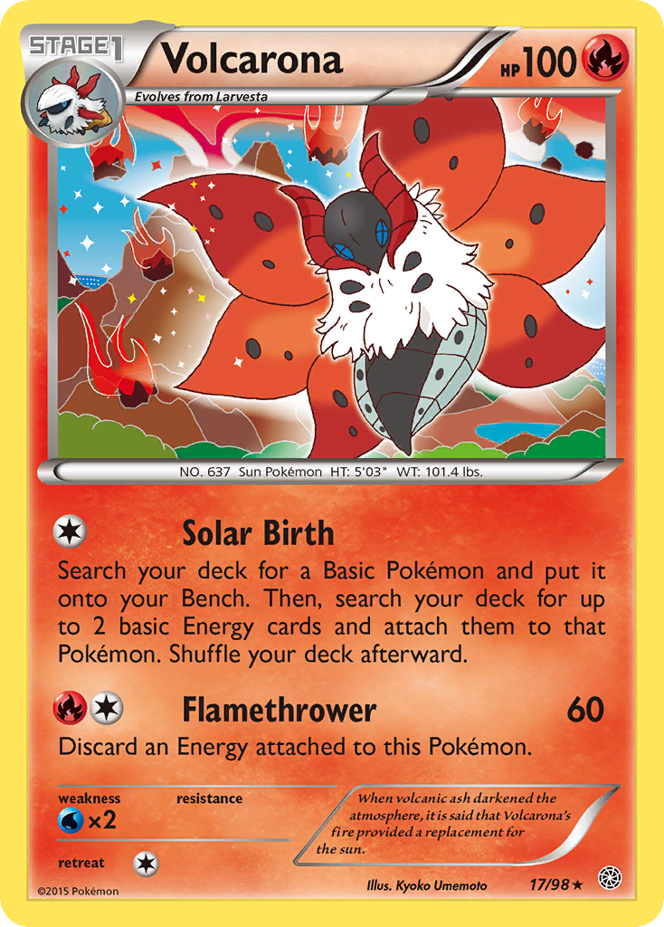 Volcarona (17/98) [XY: Ancient Origins] - Destination Retro