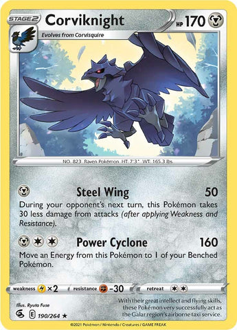 Corviknight (190/264) [Sword & Shield: Fusion Strike] - Destination Retro