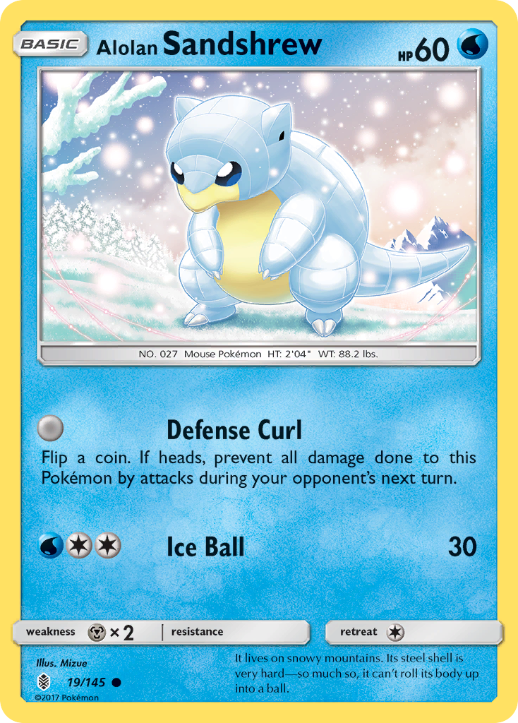 Alolan Sandshrew (19/145) [Sun & Moon: Guardians Rising] - Destination Retro