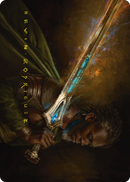 Anduril, Flame of the West Art Card (Gold-Stamped Signature) [The Lord of the Rings: Tales of Middle-earth Art Series] - Destination Retro