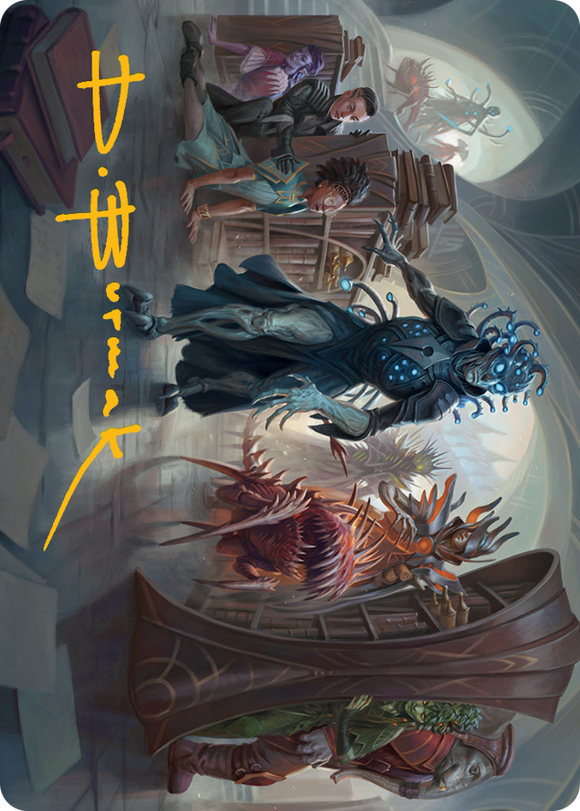 Invasion of Arcavios Art Card (Gold-Stamped Signature) [March of the Machine Art Series] - Destination Retro