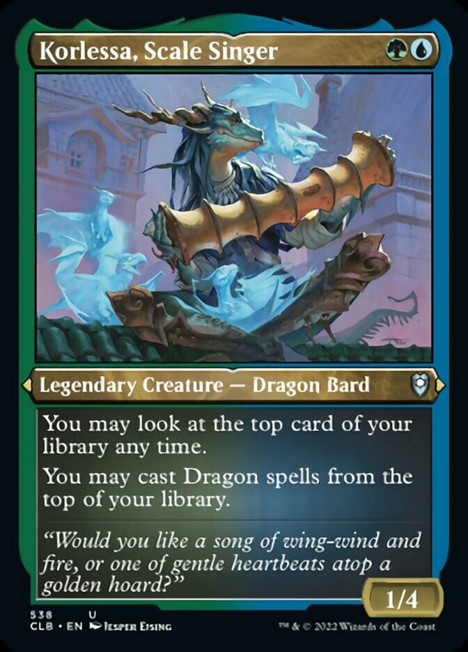 Korlessa, Scale Singer (Foil Etched) [Commander Legends: Battle for Baldur's Gate] - Destination Retro