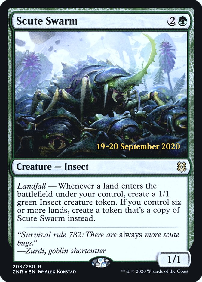 Scute Swarm  [Zendikar Rising Prerelease Promos] - Destination Retro