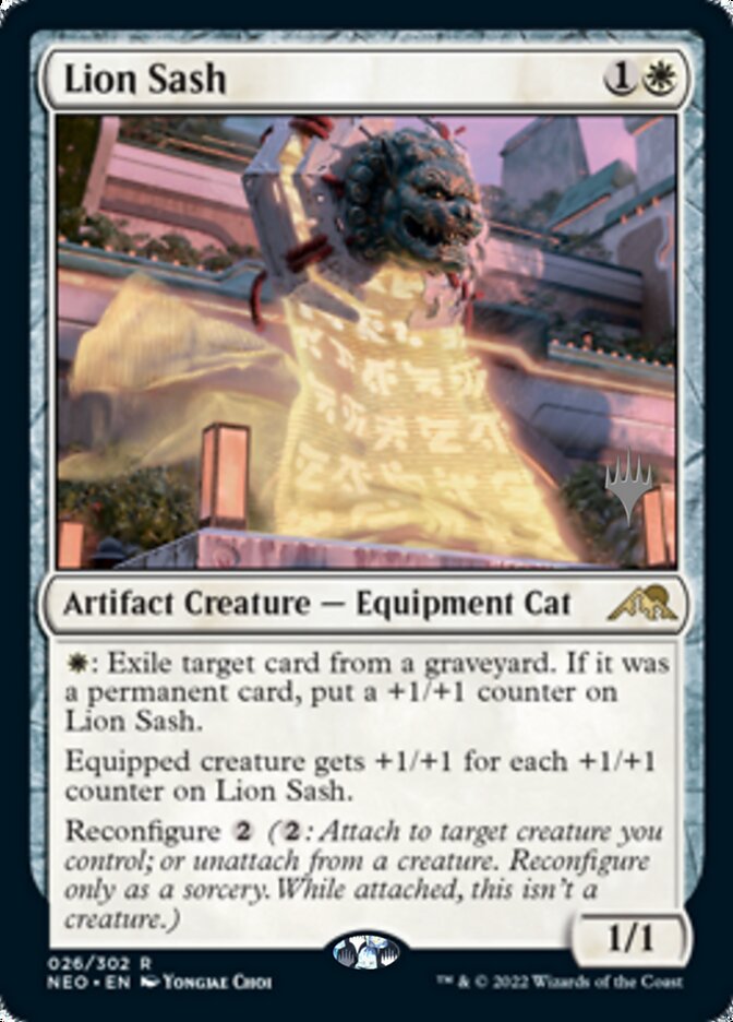 Lion Sash (Promo Pack) [Kamigawa: Neon Dynasty Promos] - Destination Retro