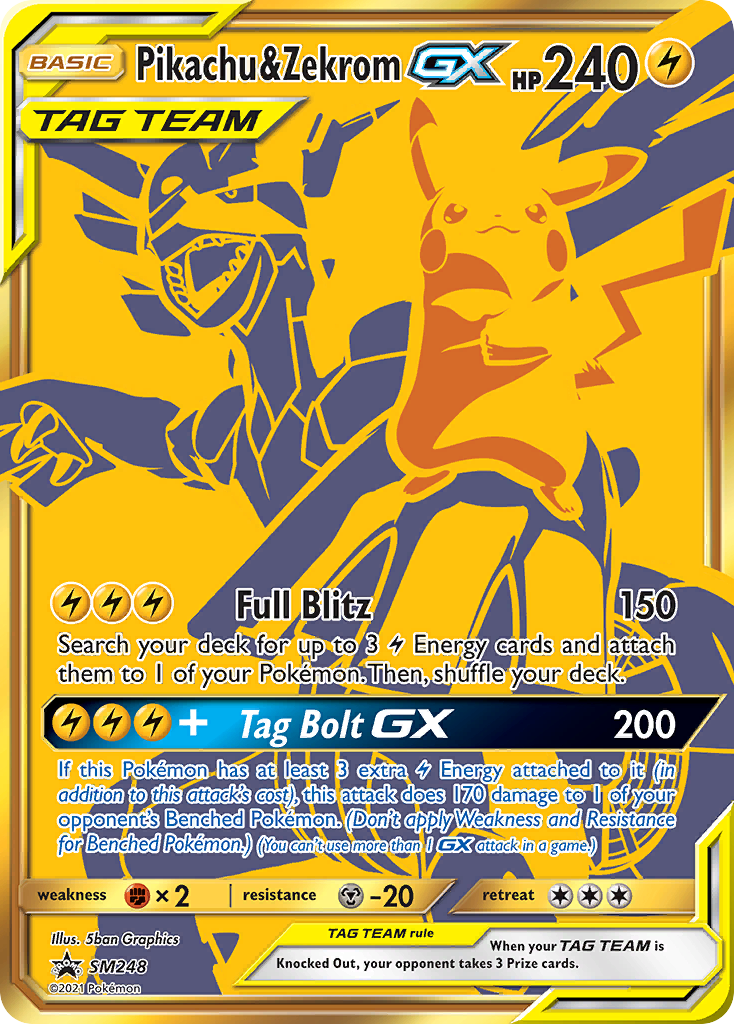 Pikachu & Zekrom GX (SM248) (Jumbo Card) [Sun & Moon: Black Star Promos] - Destination Retro