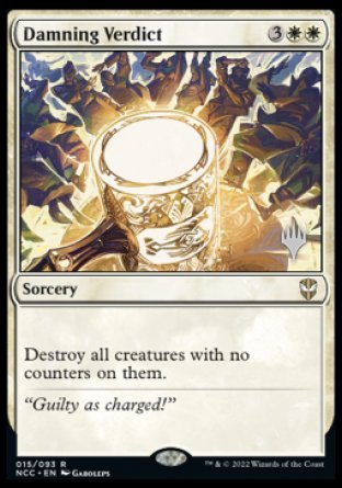 Damning Verdict (Promo Pack) [Streets of New Capenna Commander Promos] - Destination Retro