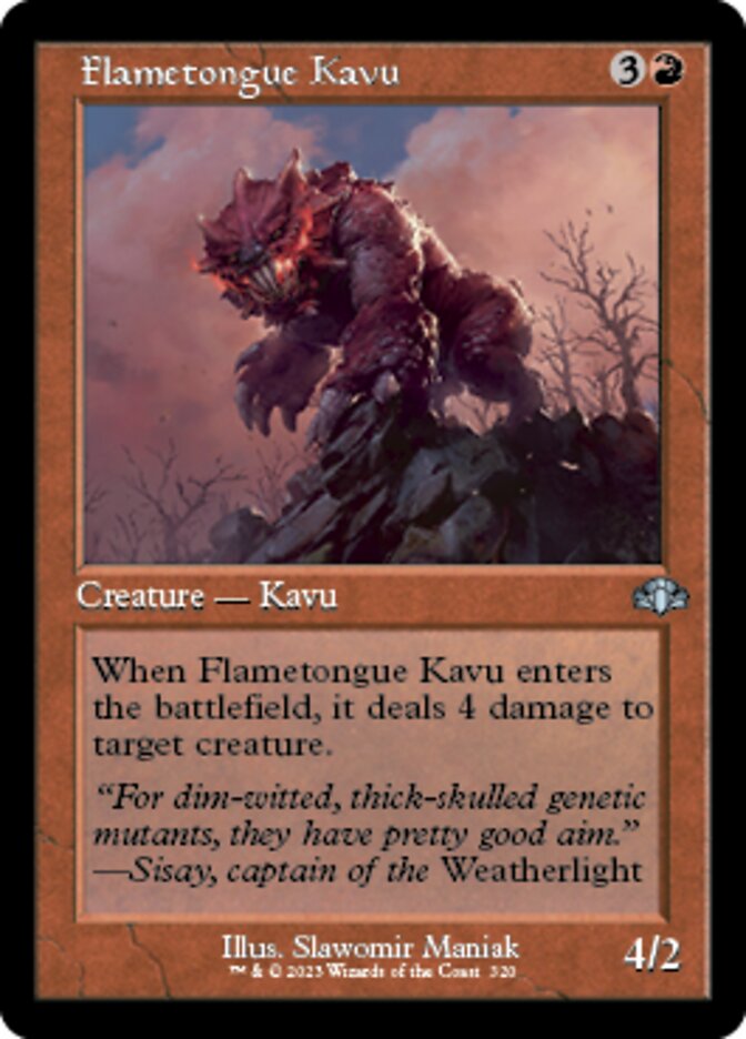 Flametongue Kavu (Retro) [Dominaria Remastered] - Destination Retro