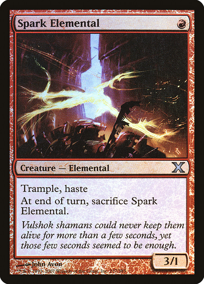 Spark Elemental (Premium Foil) [Tenth Edition] - Destination Retro