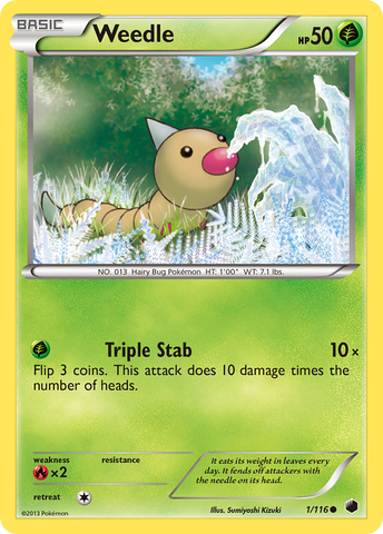 Weedle (1/116) [Black & White: Plasma Freeze] - Destination Retro