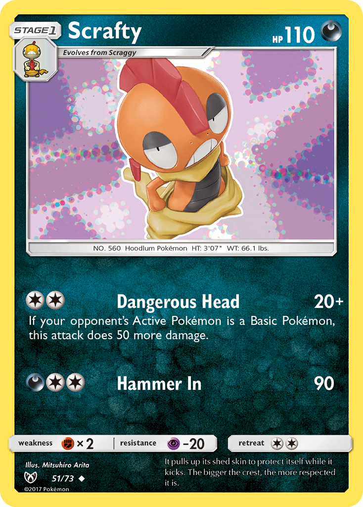 Scrafty (51/73) [Sun & Moon: Shining Legends] - Destination Retro