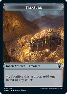 Zombie // Treasure Double-Sided Token [Game Night: Free-for-All Tokens] - Destination Retro