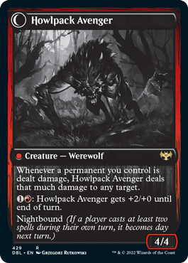 Ill-Tempered Loner // Howlpack Avenger [Innistrad: Double Feature] - Destination Retro