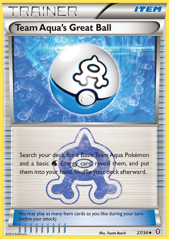 Team Aqua's Great Ball (27/34) [XY: Double Crisis] - Destination Retro