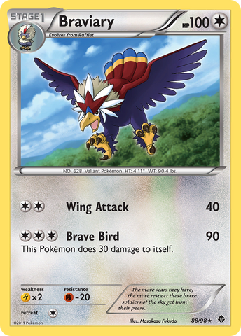 Braviary (88/98) [Black & White: Emerging Powers] - Destination Retro