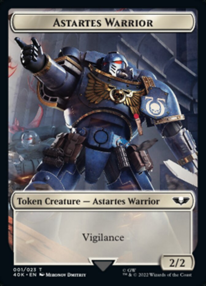 Astartes Warrior (001) // Clue Double-sided Token [Universes Beyond: Warhammer 40,000 Tokens] - Destination Retro
