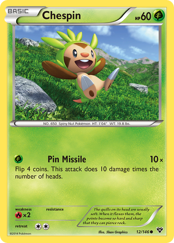 Chespin (12/146) [XY: Base Set] - Destination Retro