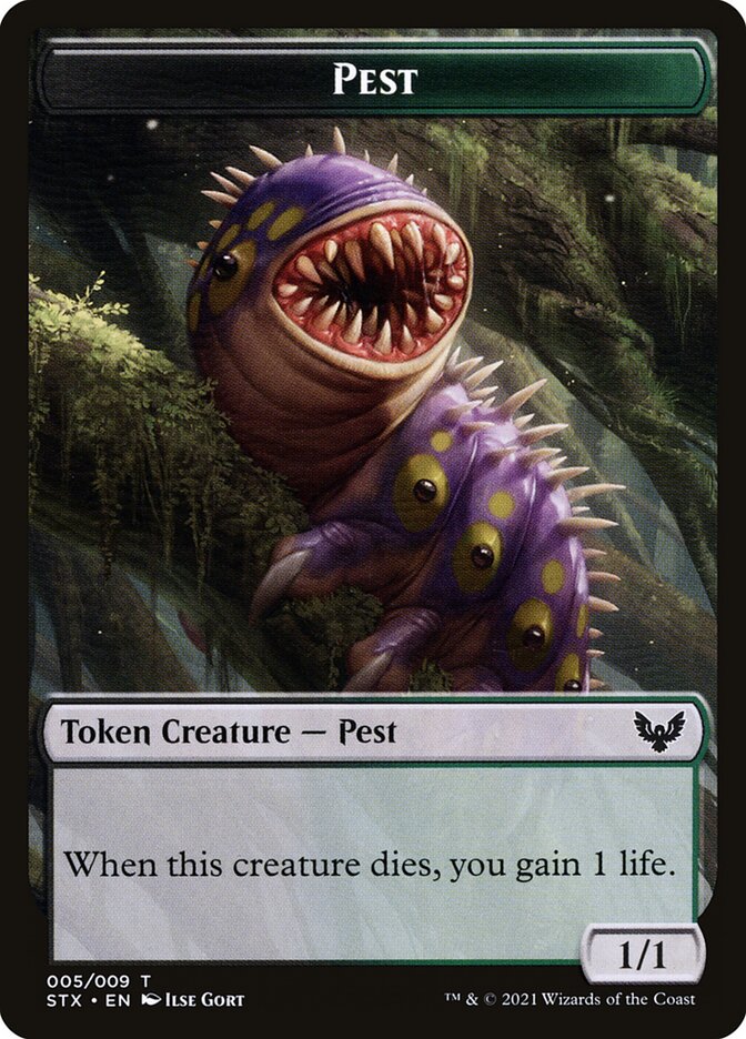 Pest (005) // Blood (017) Double-sided Token [Challenger Decks 2022 Tokens] - Destination Retro