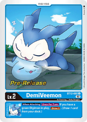 DemiVeemon [BT12-002] [Across Time Pre-Release Cards] - Destination Retro