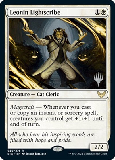 Leonin Lightscribe (Promo Pack) [Strixhaven: School of Mages Promos] - Destination Retro